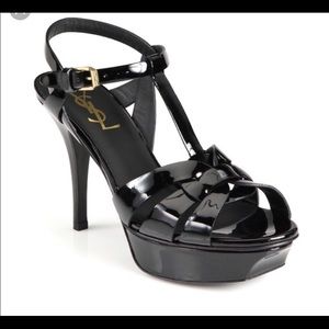 YSL St Laurent Platform Patent Leather